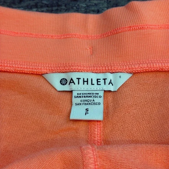 Athleta Shorts Womens Small Orange Balance 4 Inch Shortie Pockets Vaca Beach NEW - Picture 6 of 14
